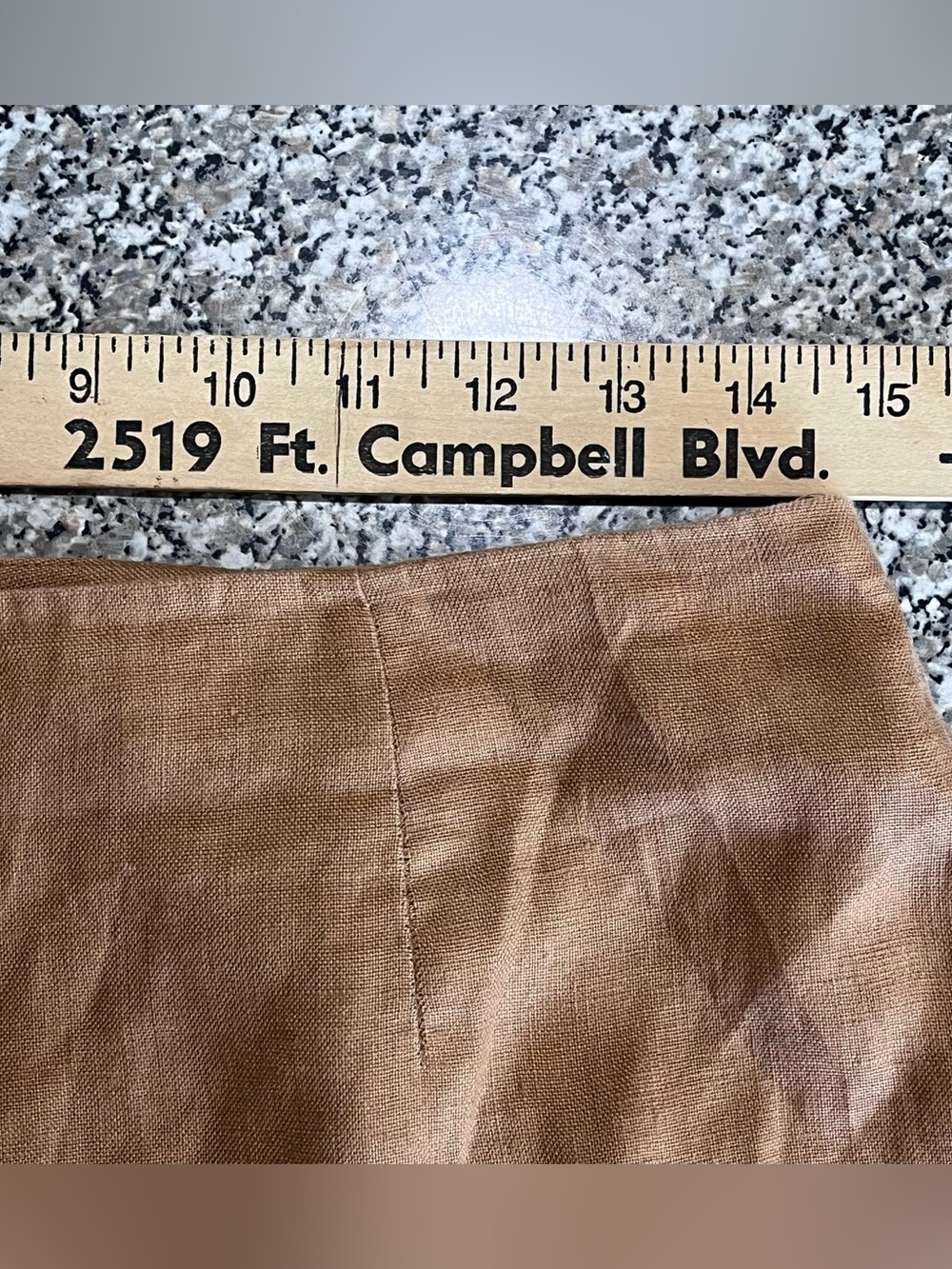 Reformation Justin High Rise Linen Pants Trousers Barely Brown Womens 6 - Picture 5 of 9